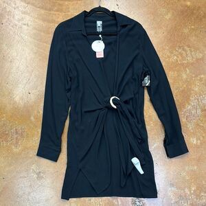 Elegant Black Long Sleeve Dress